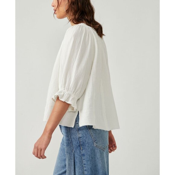 🆕 FREE PEOPLE Lucy Solid Swing Top / Optic White - Picture 6 of 16